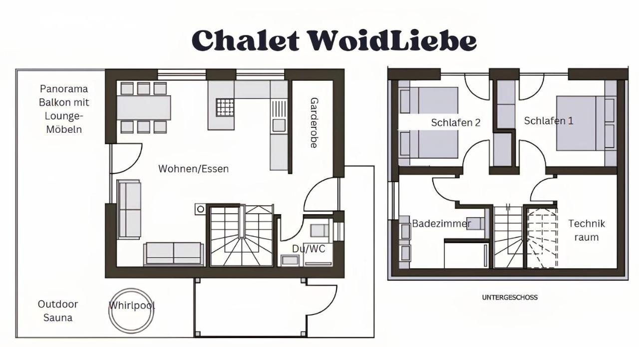 Chalets Woid_Liebe&Glueck Bodenmais Quarto foto